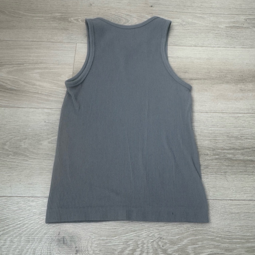 Charcoal Ribbed Tank Top - Picture 3 of 3